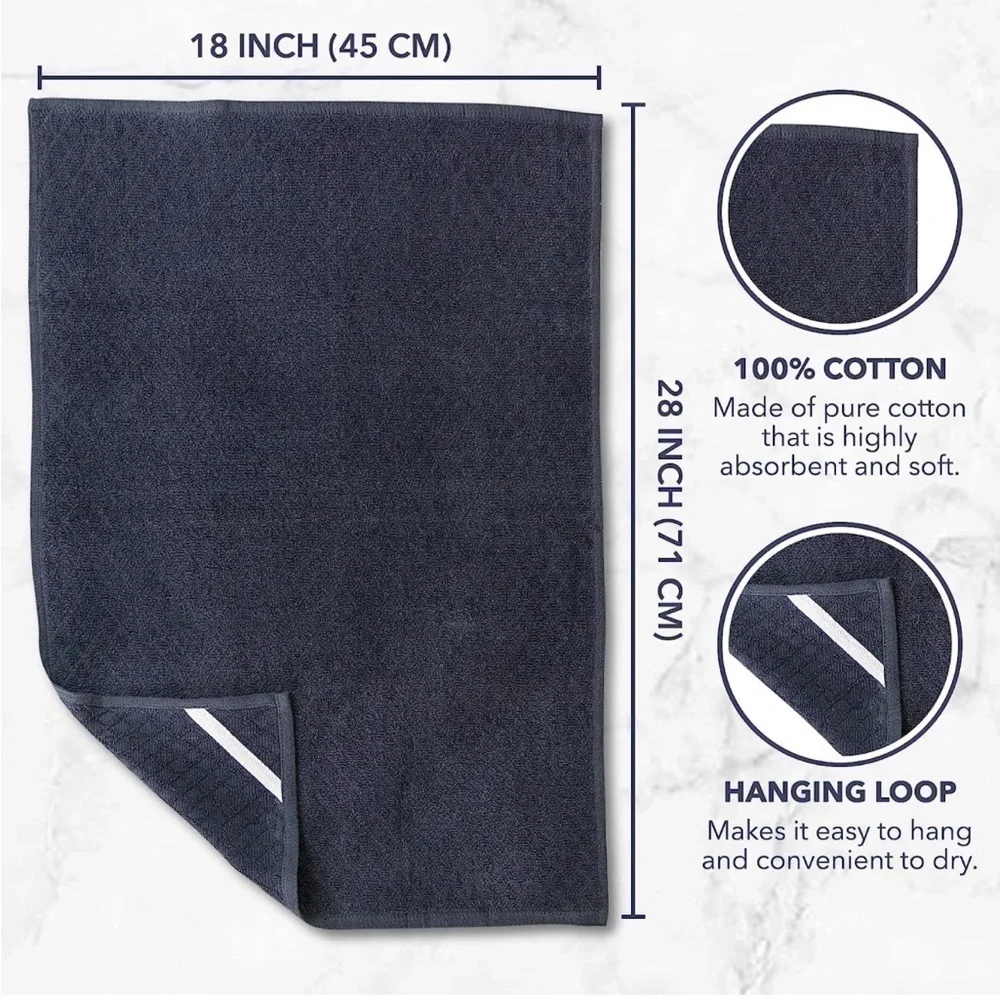 Brand New 6-Pack 100% Cotton Kitchen Towels Dish Cloths Checkered Striped Solid
